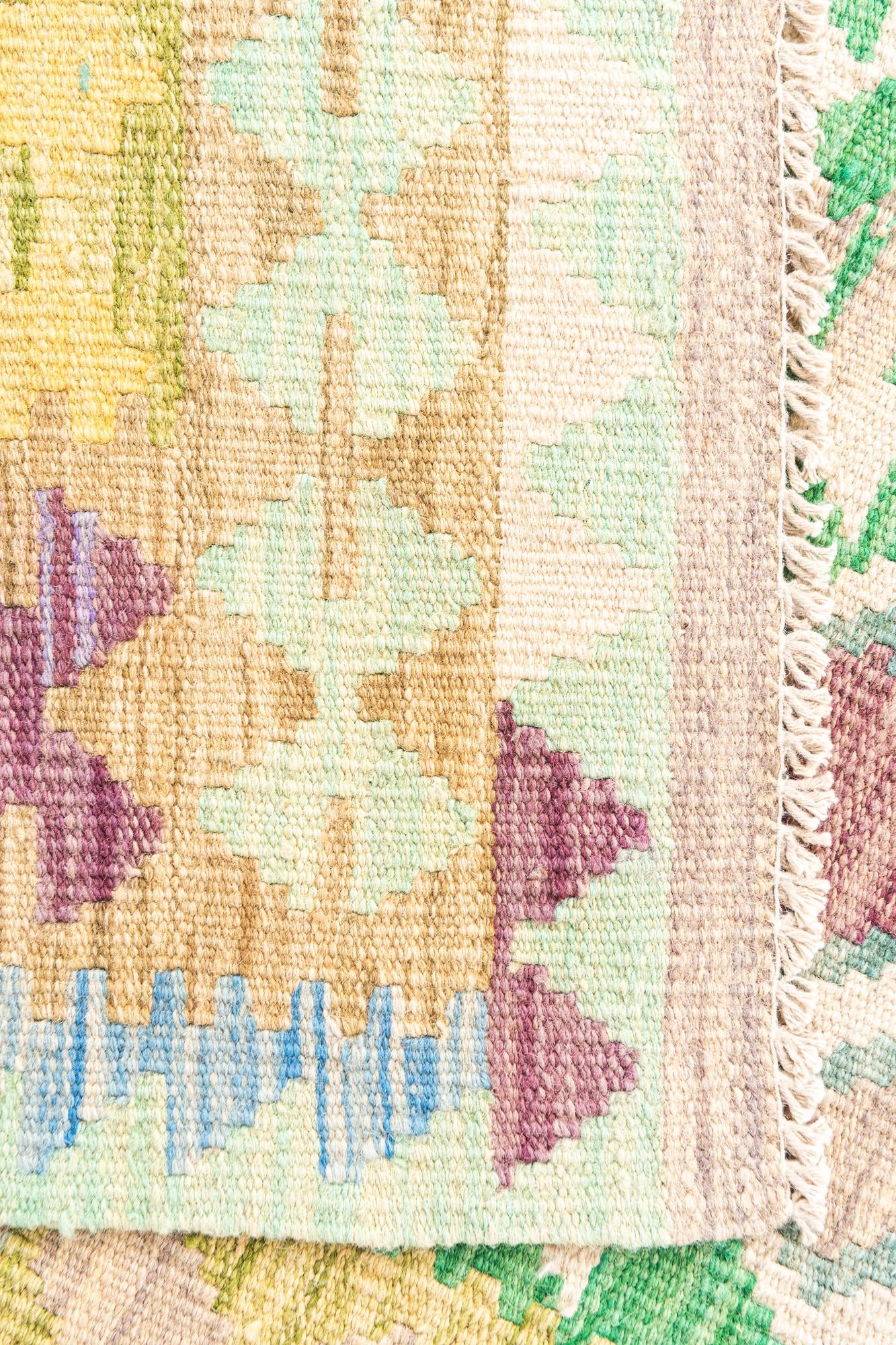 3' 9 x 5' 9 Hand Woven Kilim Maymana Wool Rug