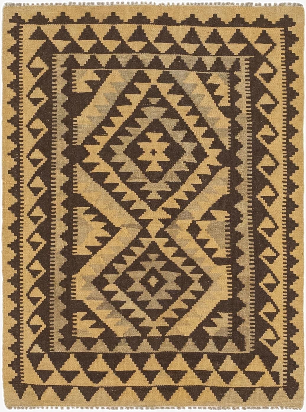 3' x 4' 2  Hand Woven Kilim Maymana Wool Rug