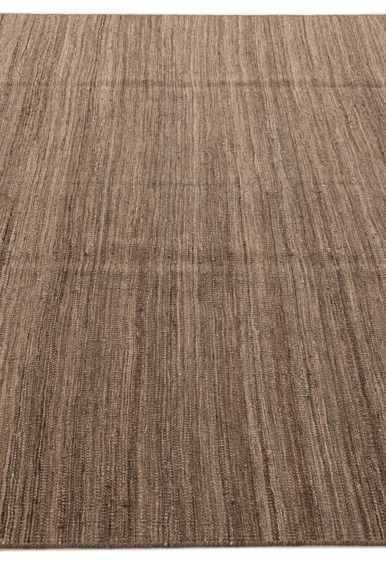 6' 5 x 9' 8 Hand Woven Kilim Modern Wool Rug