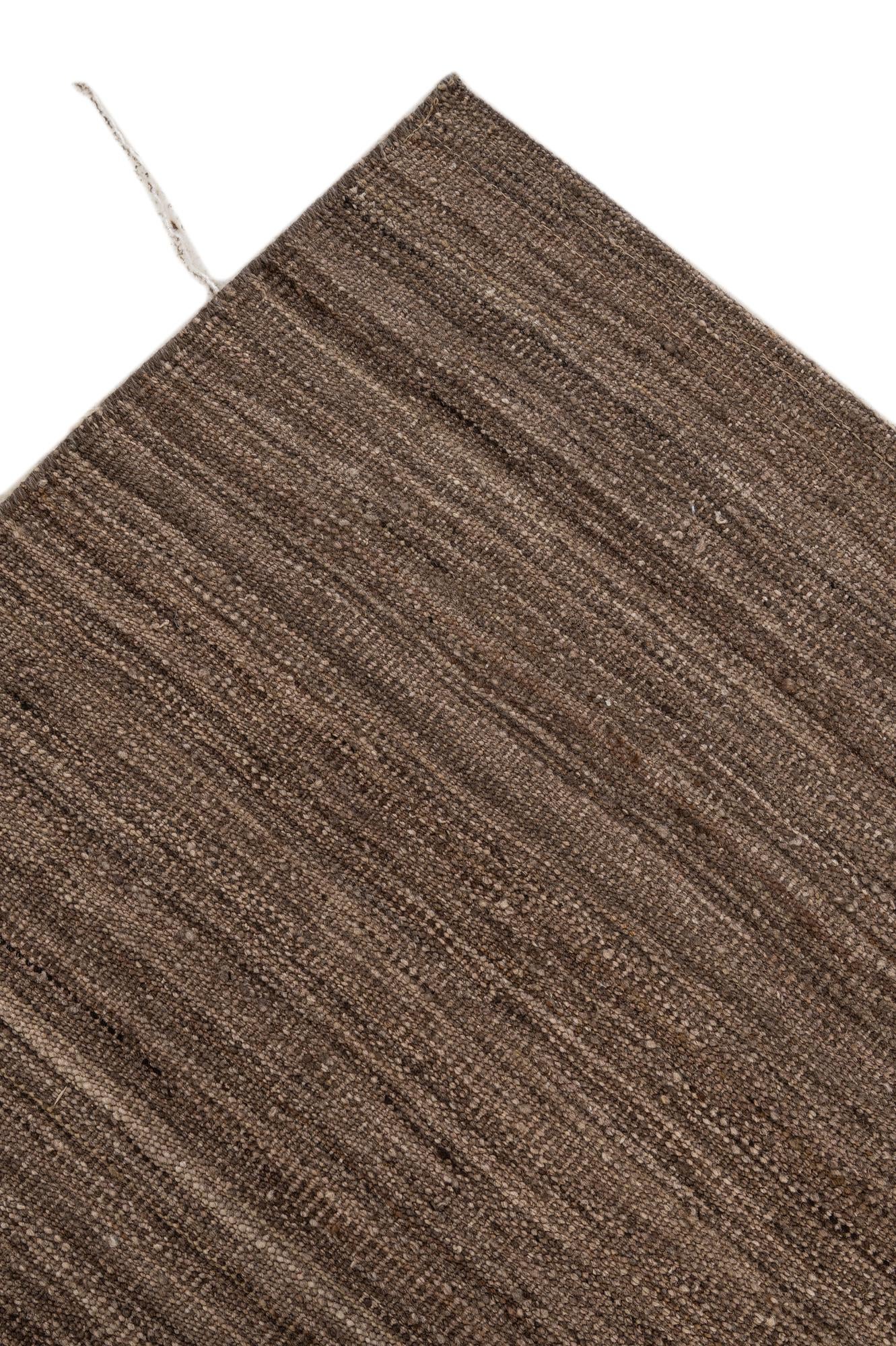 6' 5 x 9' 8 Hand Woven Kilim Modern Wool Rug