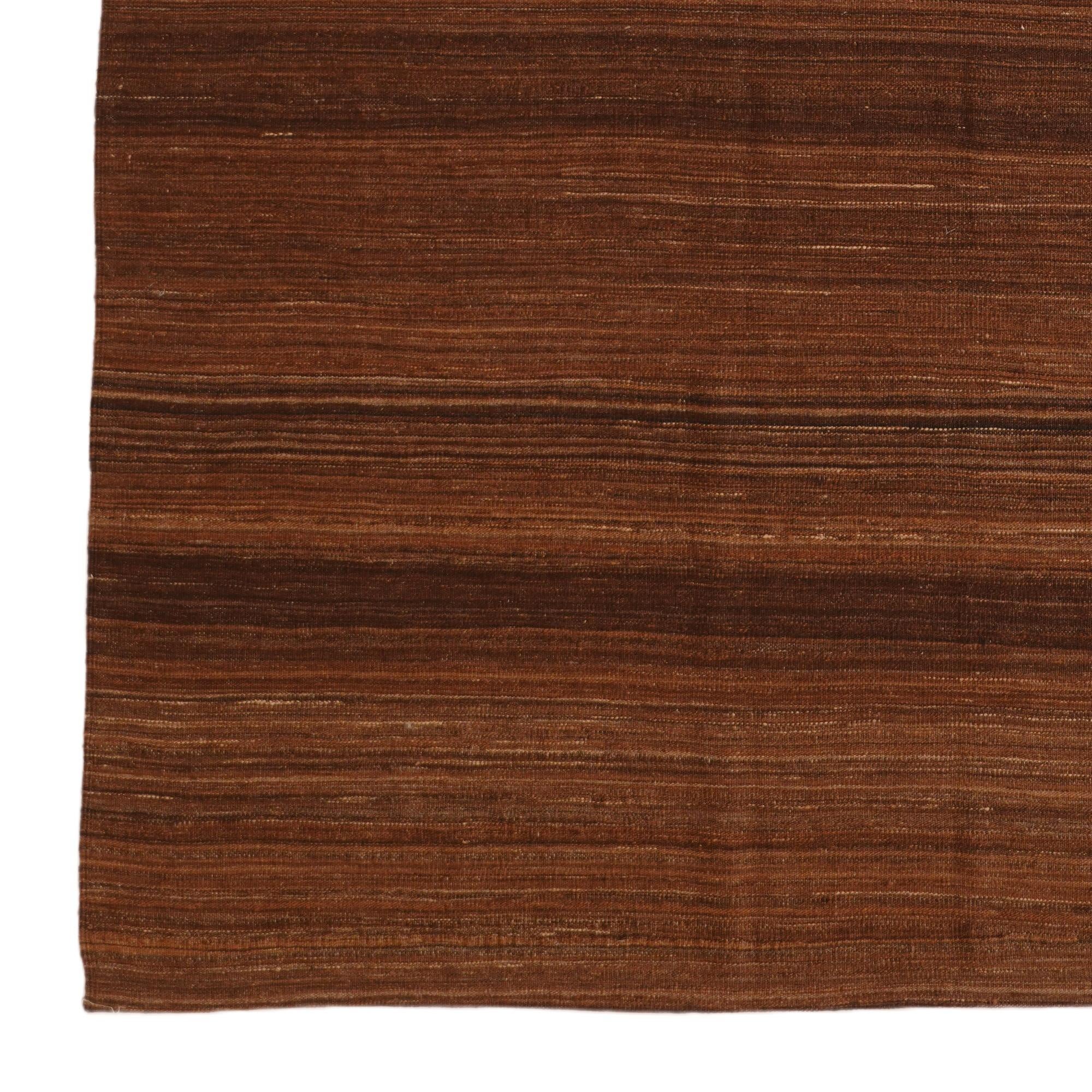 7' x 9' 5 Hand Woven Kilim Modern Wool Rug