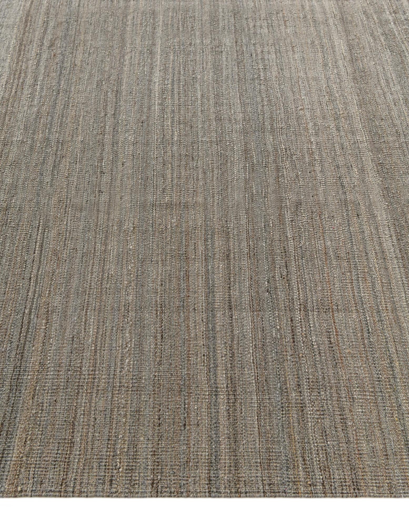 7' x 9' 8 Hand Woven Kilim Modern Wool Rug