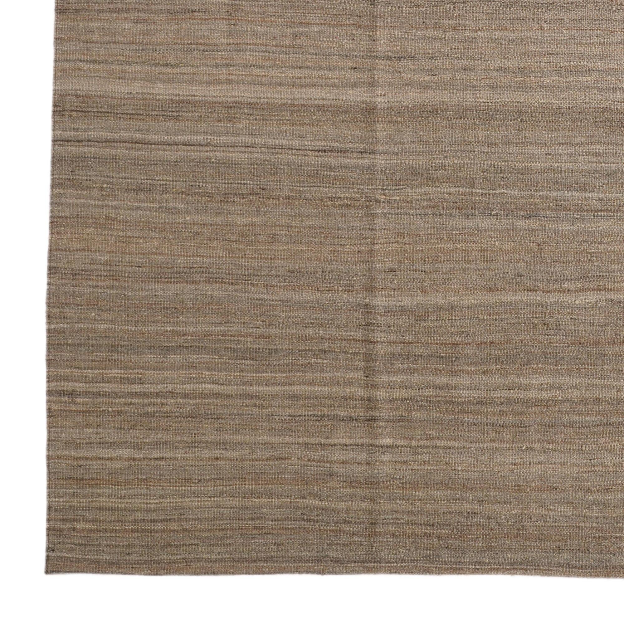 7' x 9' 8 Hand Woven Kilim Modern Wool Rug