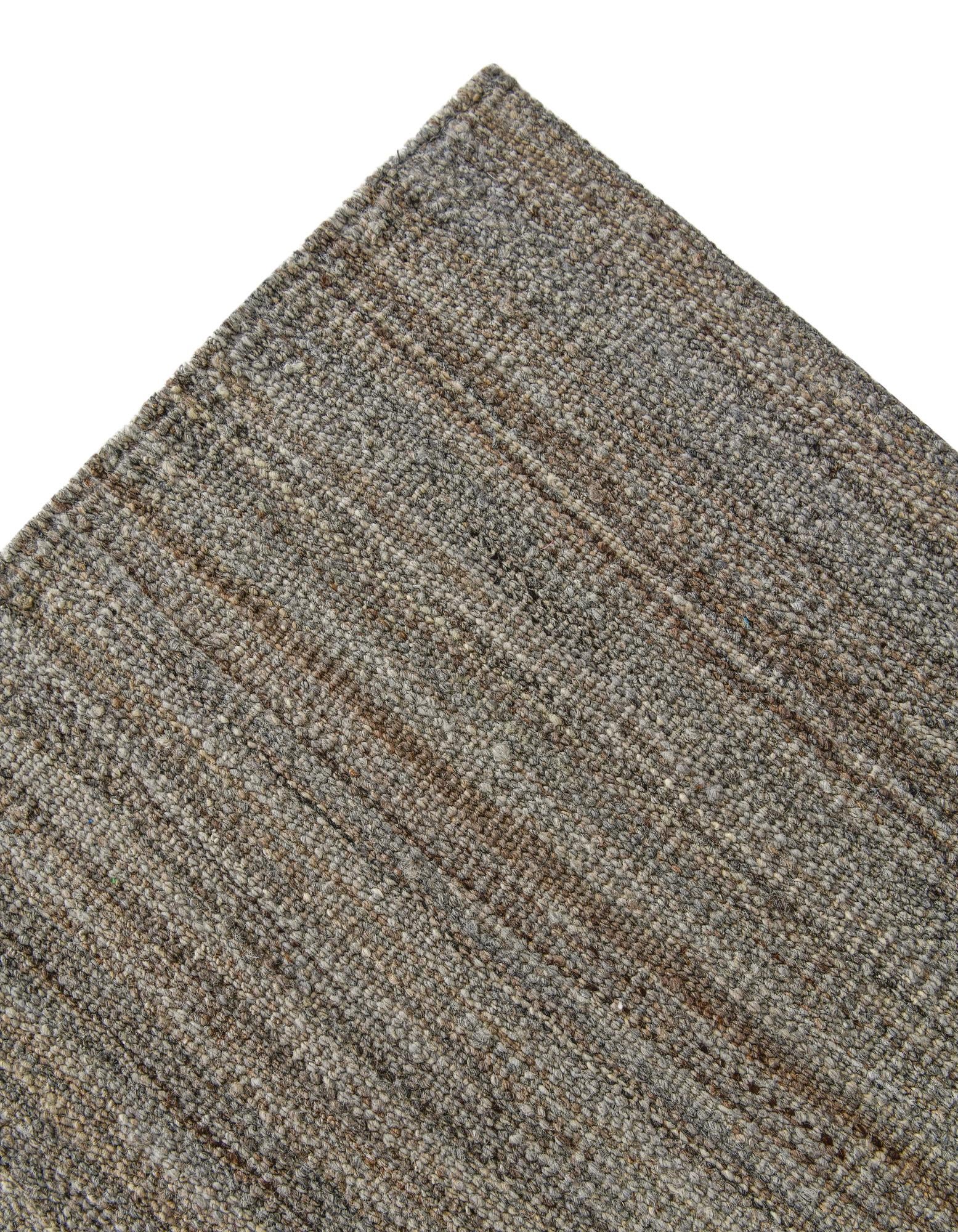 7' x 9' 8 Hand Woven Kilim Modern Wool Rug