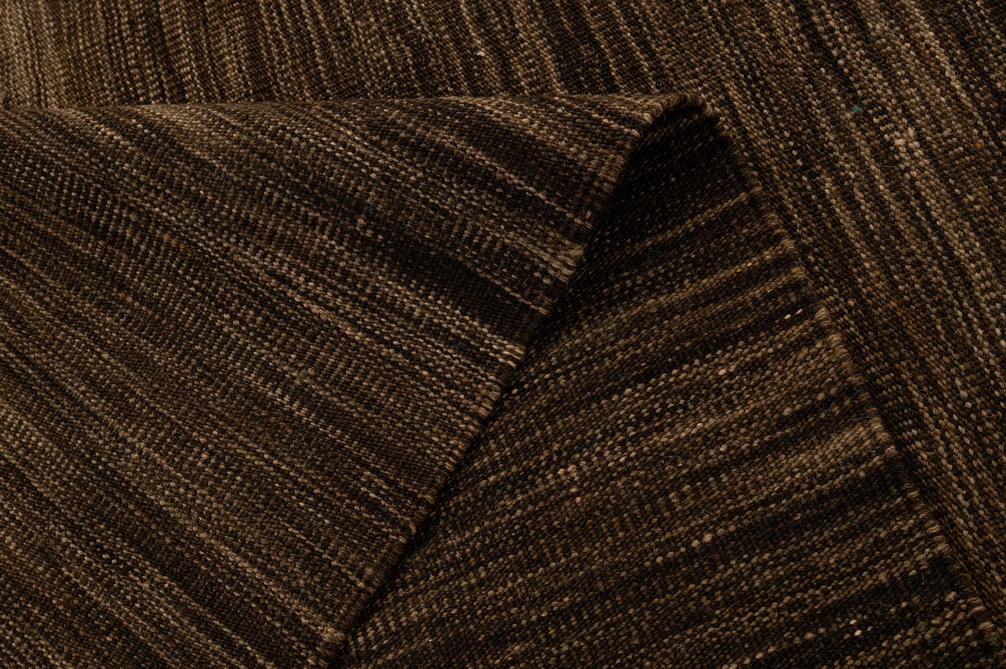 7' 1 x 9' 9 Hand Woven Kilim Modern Wool Rug