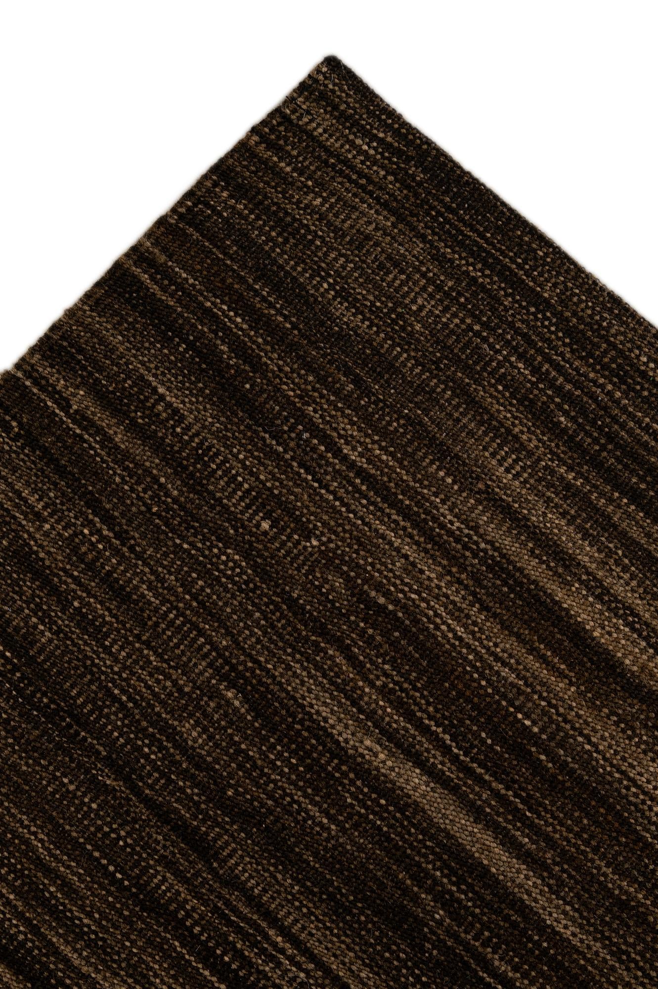 7' 1 x 9' 9 Hand Woven Kilim Modern Wool Rug