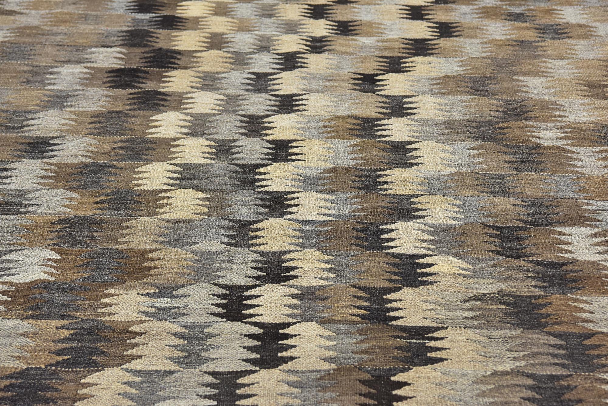 5' 8 x 8' 2 Hand Woven Kilim Modern Wool Rug