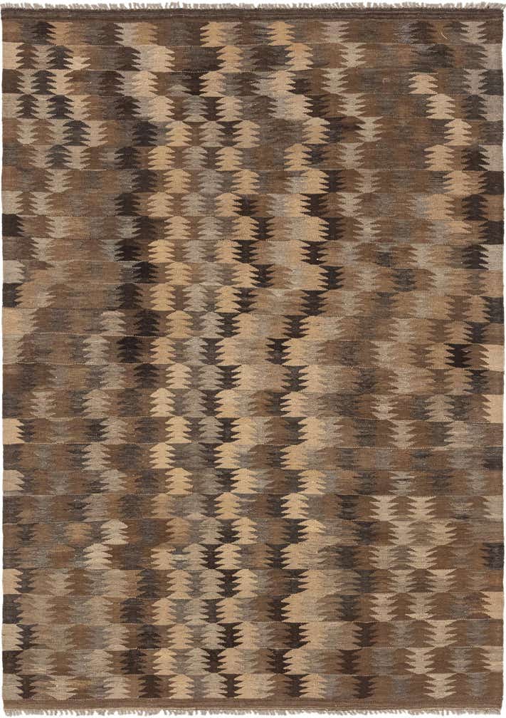 5' 8 x 8' 2 Hand Woven Kilim Modern Wool Rug