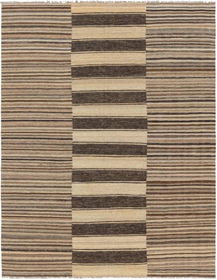 Detail image of 5' 5 x 7' 9 Hand Woven Kilim Modern Wool Rug
