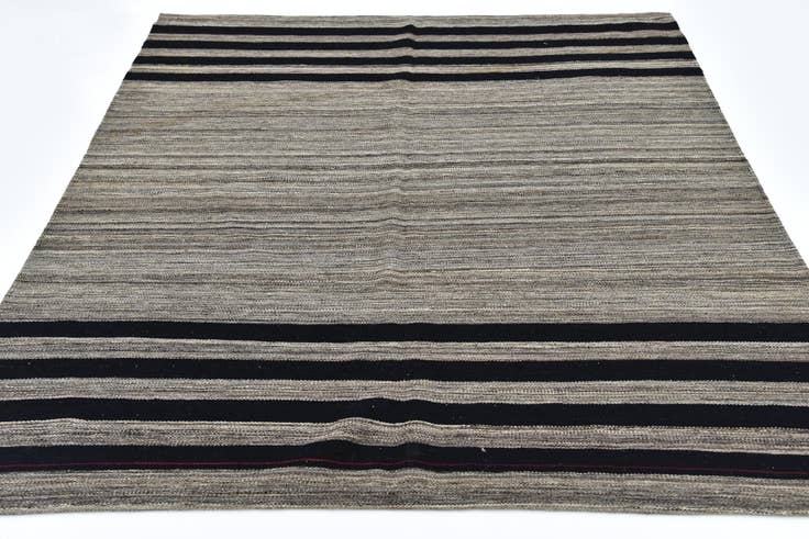 Detail image of 5' 10 x 7' 6 Hand Woven Kilim Modern Wool Rug