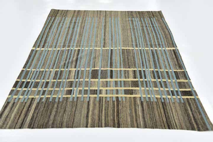 5' 6 x 8' Hand Woven Kilim Modern Wool Rug
