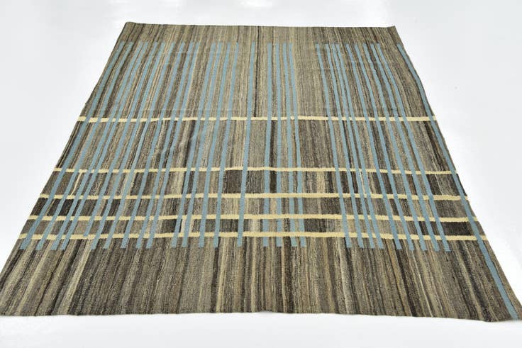 Detail image of 5' 6 x 8' Hand Woven Kilim Modern Wool Rug