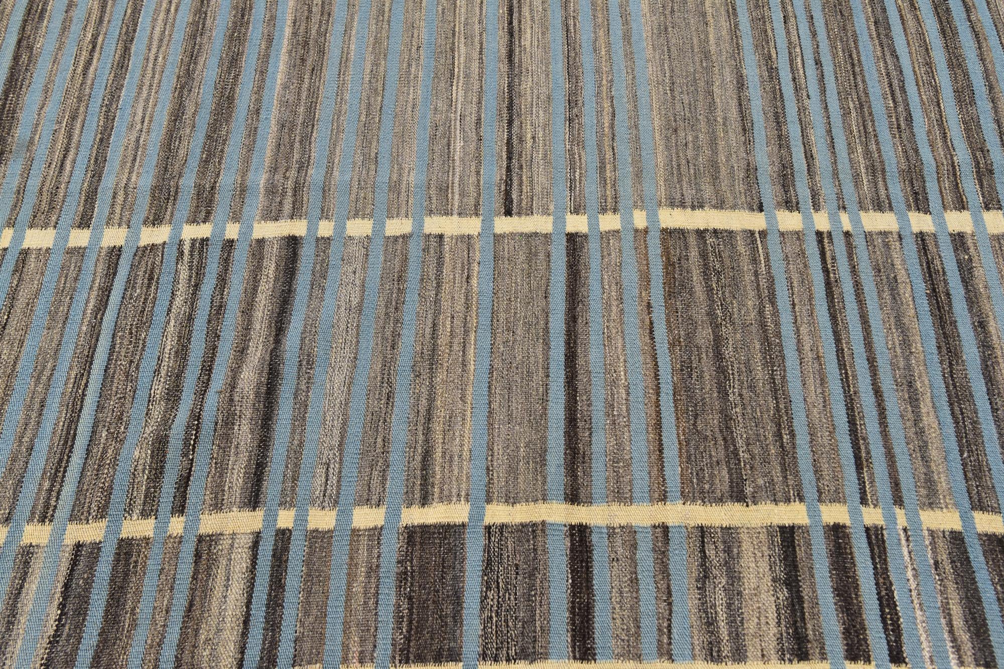 5' 6 x 8' Hand Woven Kilim Modern Wool Rug