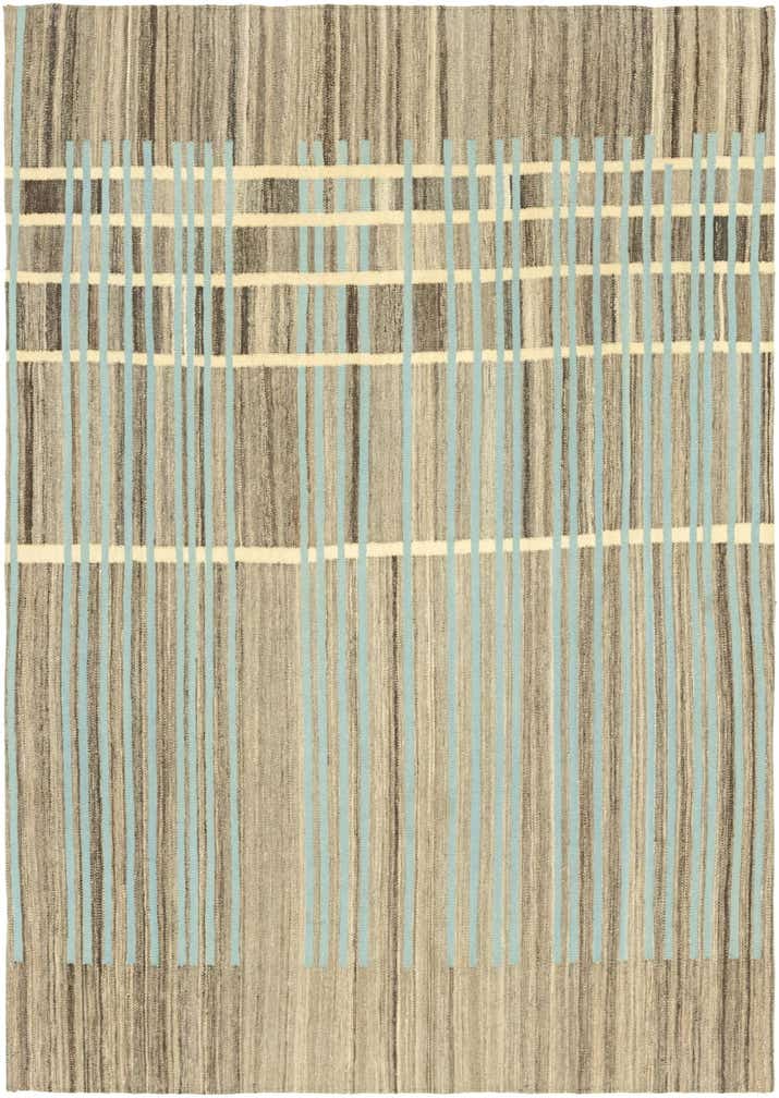 5' 6 x 8' Hand Woven Kilim Modern Wool Rug