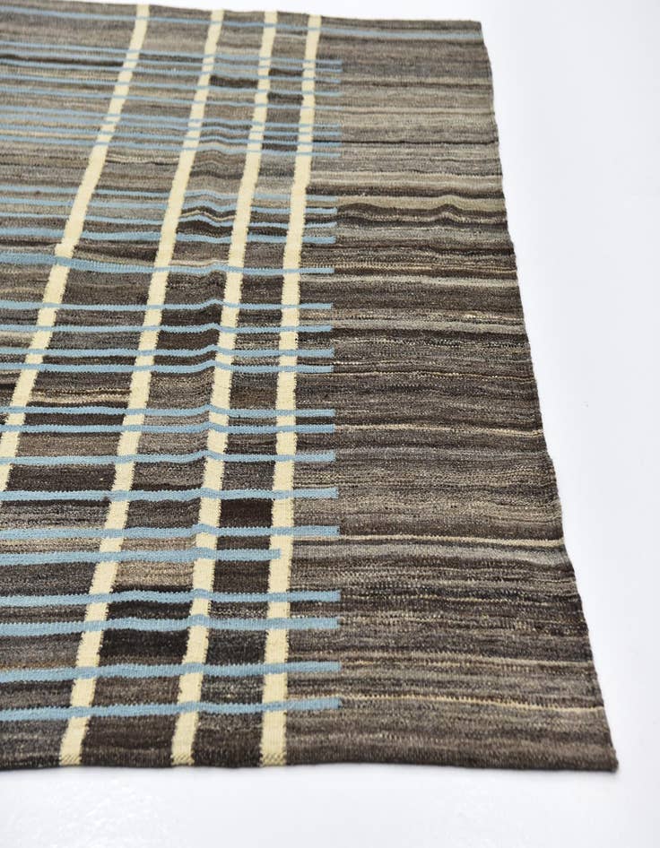 Detail image of 5' 8 x 8' 2  Hand Woven Kilim Modern Wool Rug