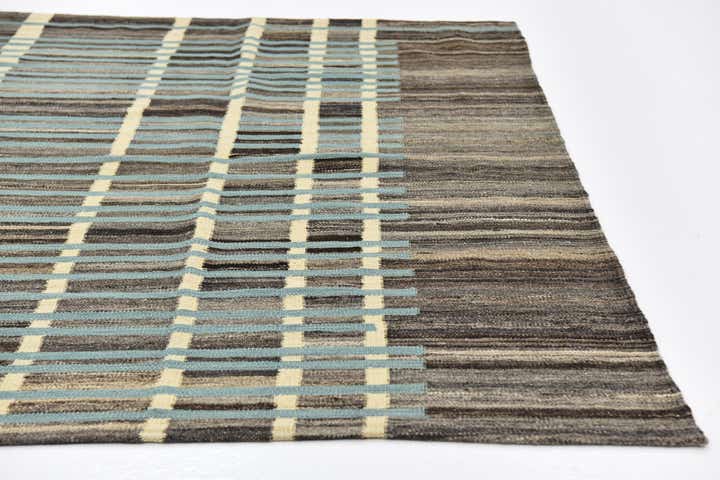 5' 9 x 8' 3 Hand Woven Kilim Modern Wool Rug