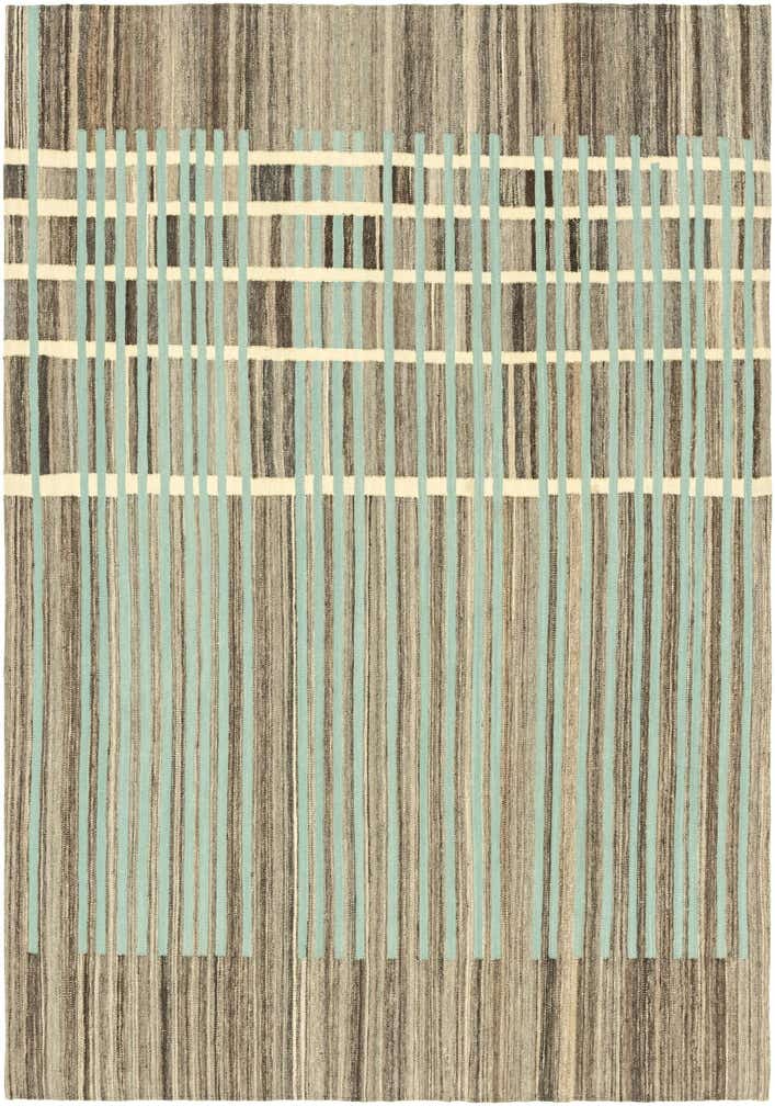 5' 9 x 8' 3 Hand Woven Kilim Modern Wool Rug