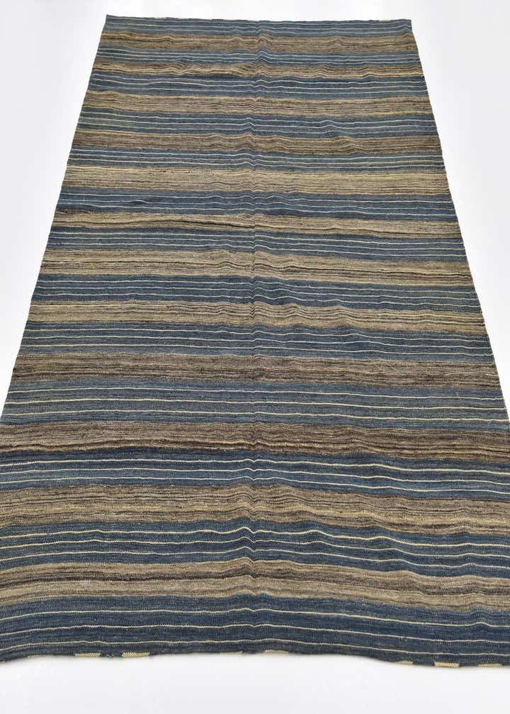 5' 10 x 7' 7 Hand Woven Kilim Modern Wool Rug