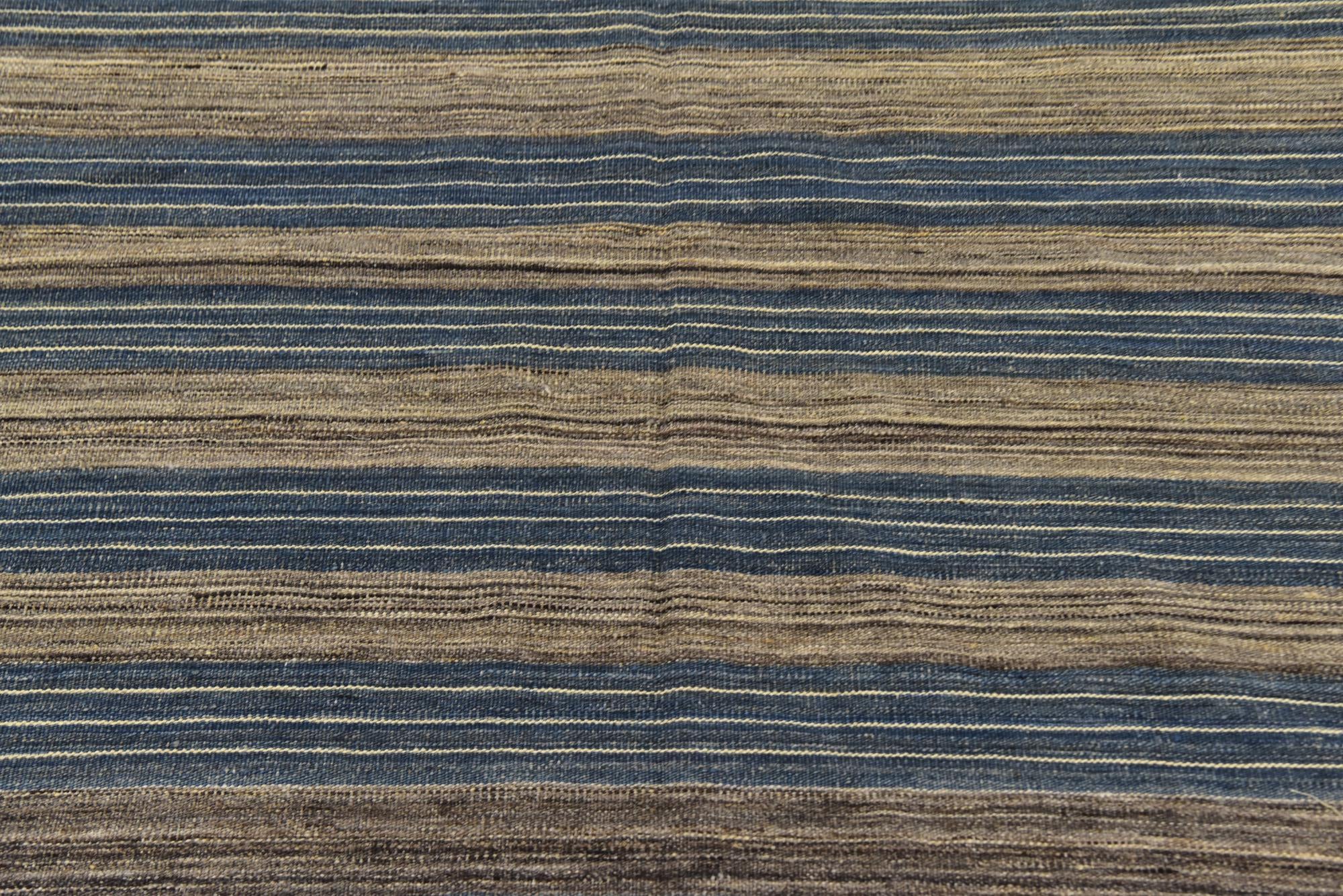 5' 10 x 7' 7 Hand Woven Kilim Modern Wool Rug