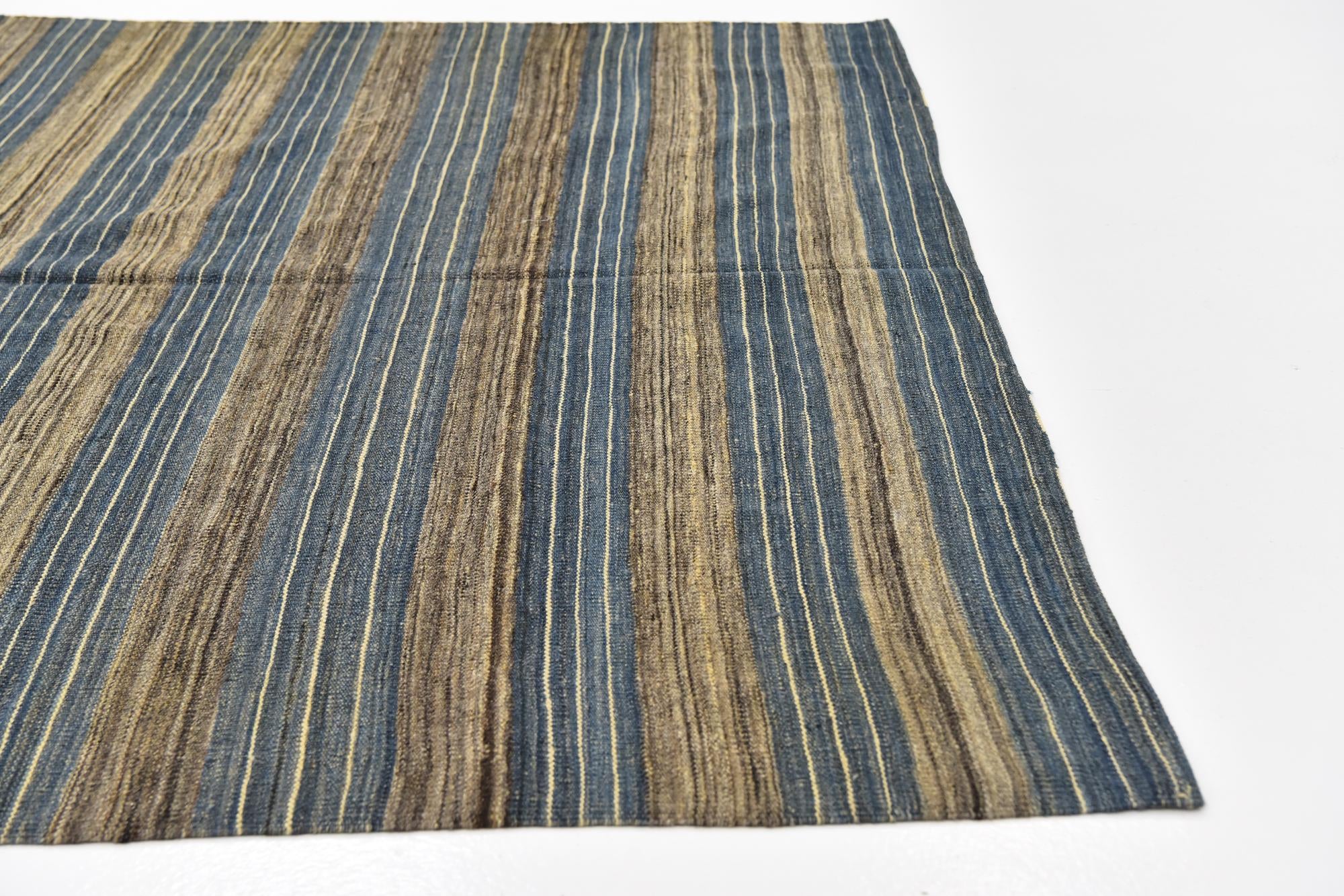 5' 10 x 7' 7 Hand Woven Kilim Modern Wool Rug