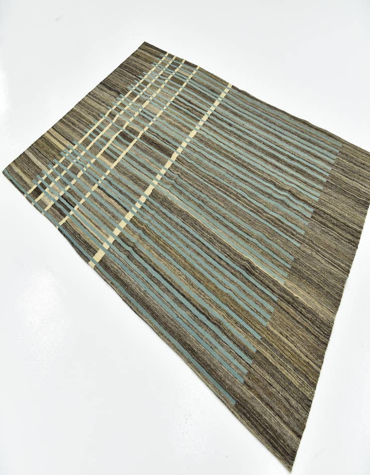 Detail image of 5' 9 x 8' 3  Hand Woven Kilim Modern Wool Rug