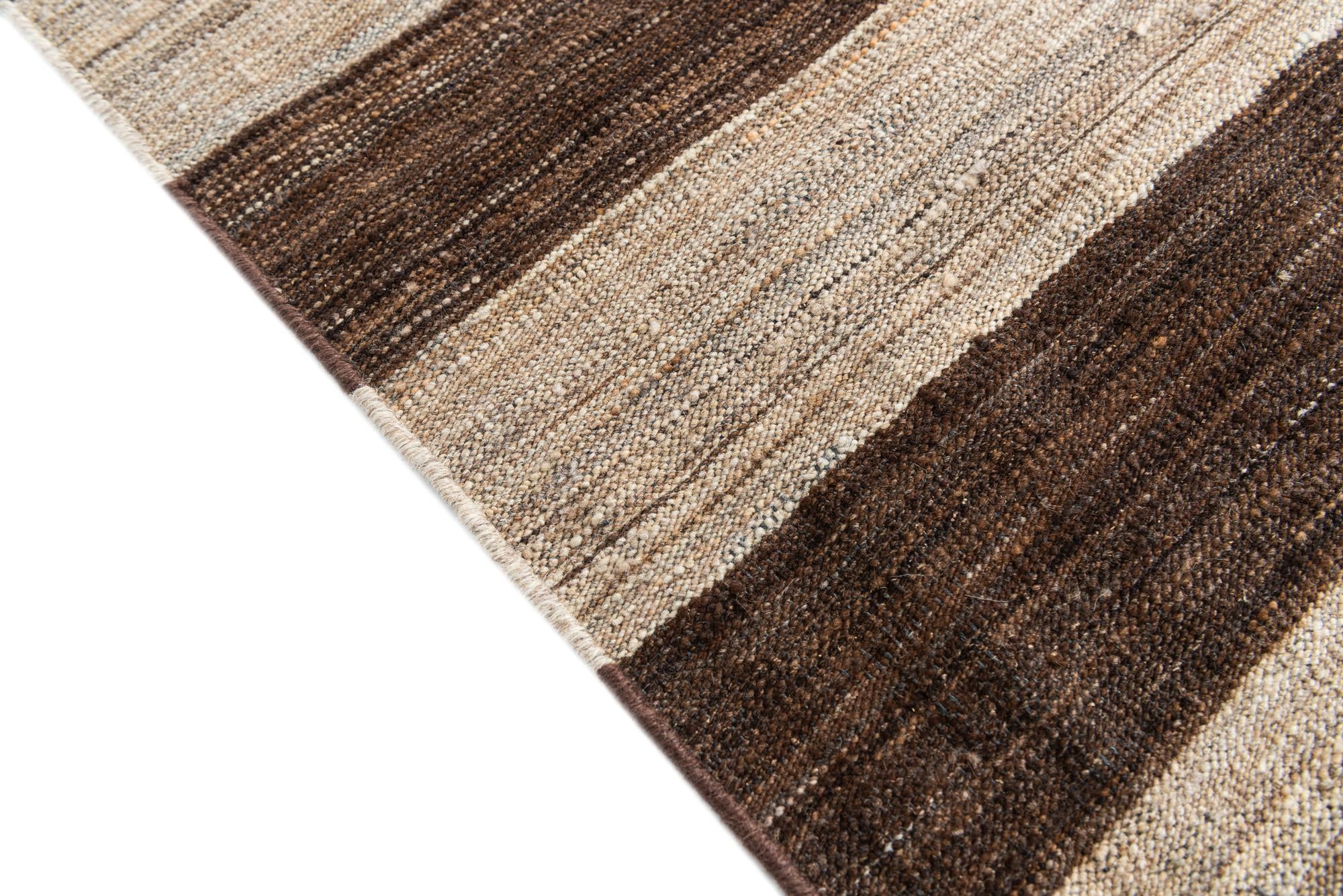 6' 8 x 11' 9 Hand Woven Kilim Modern Wool Rug