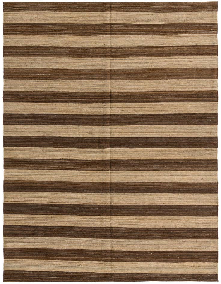 Detail image of 6' 8 x 11' 9 Hand Woven Kilim Modern Wool Rug
