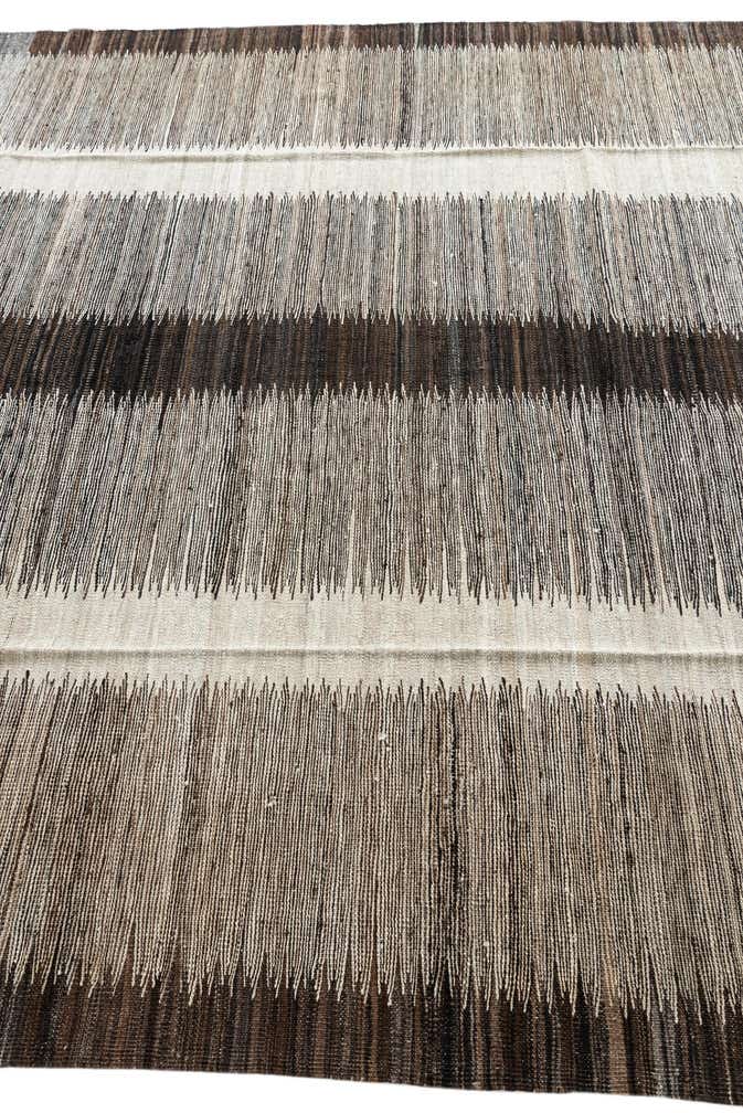 6' 10 x 9' 3 Hand Woven Kilim Modern Wool Rug