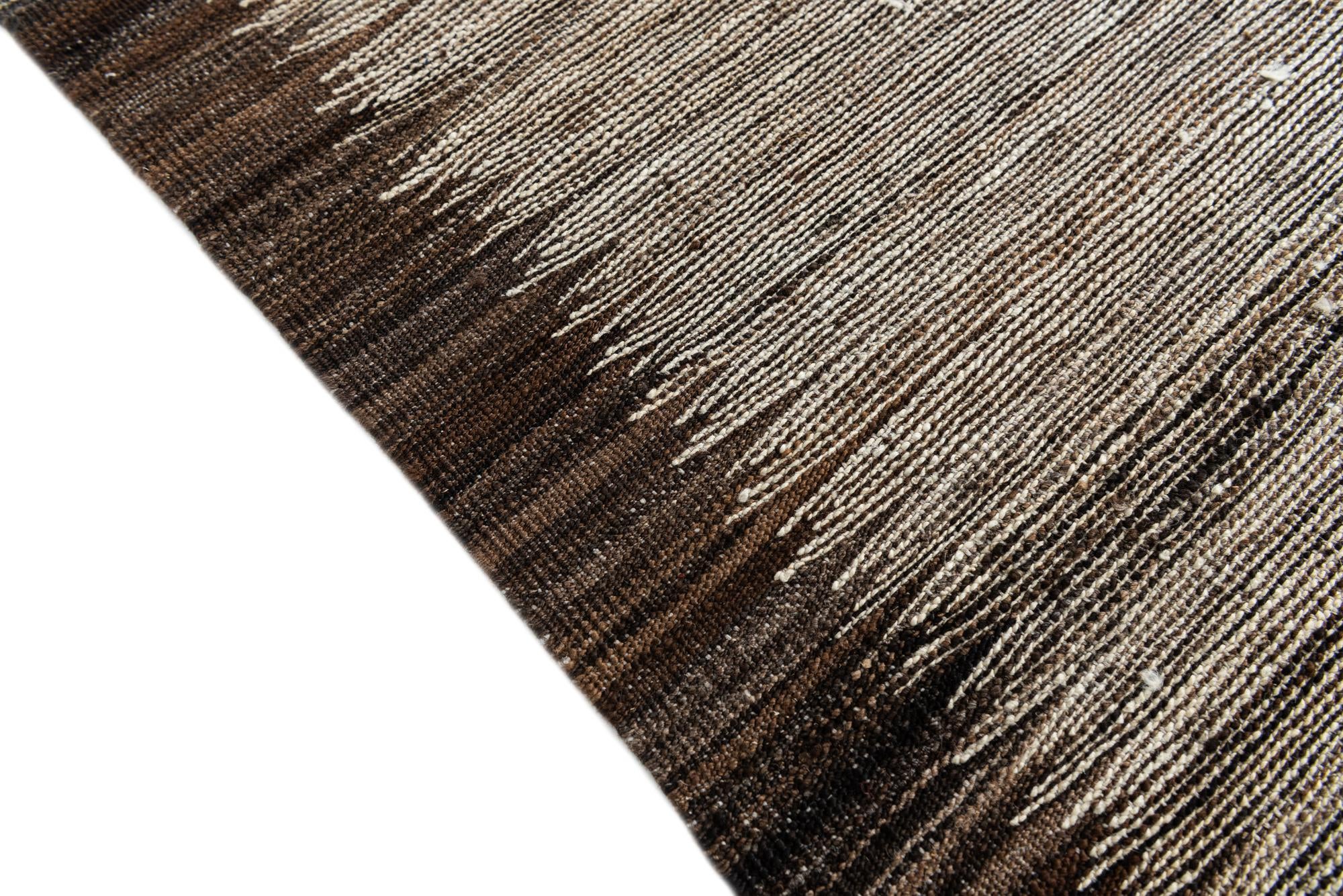6' 10 x 9' 3 Hand Woven Kilim Modern Wool Rug