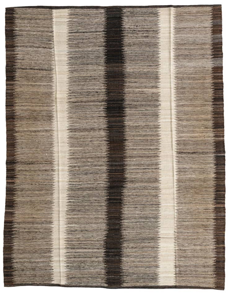 Detail image of 6' 10 x 9' 3 Hand Woven Kilim Modern Wool Rug