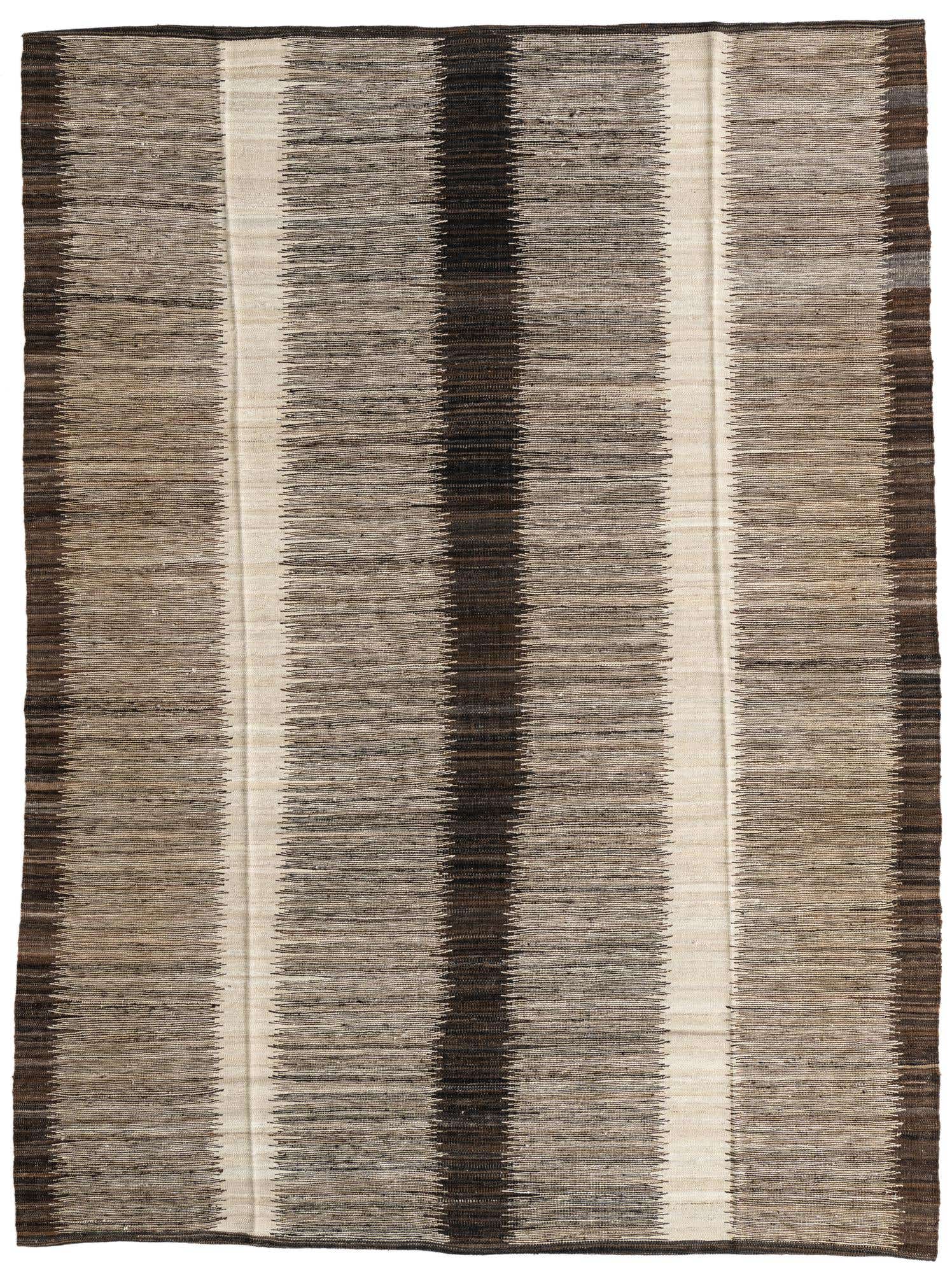 6' 10 x 9' 3 Hand Woven Kilim Modern Wool Rug