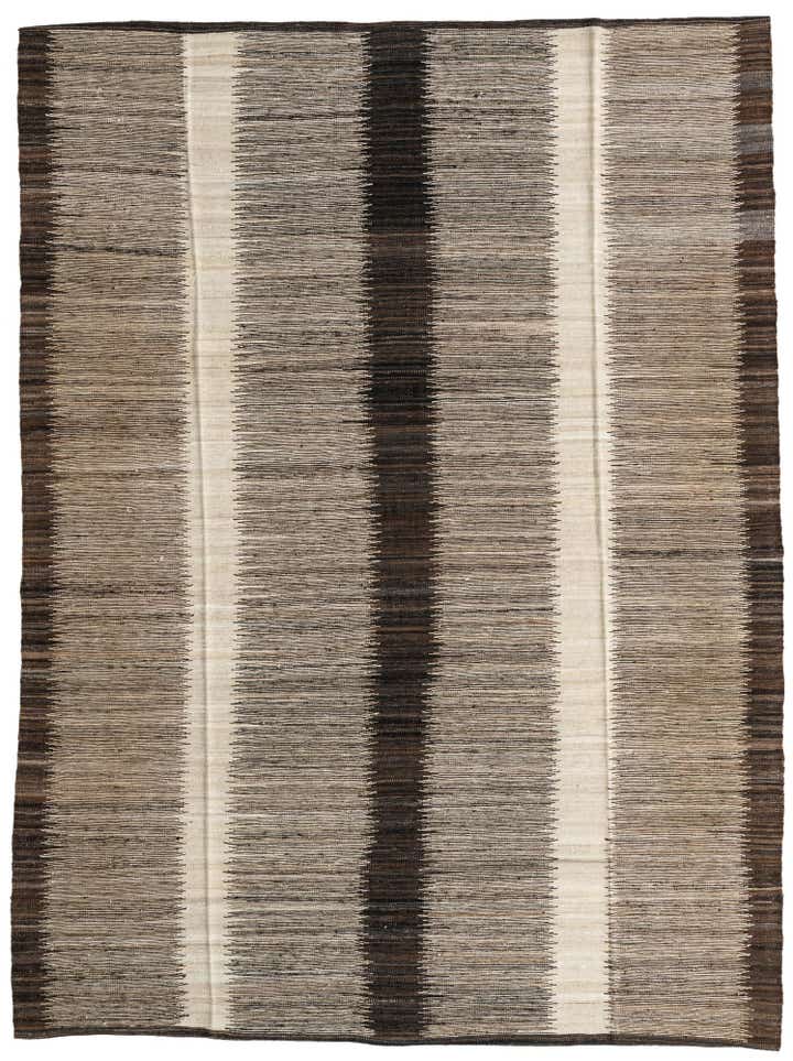 6' 10 x 9' 3 Hand Woven Kilim Modern Wool Rug
