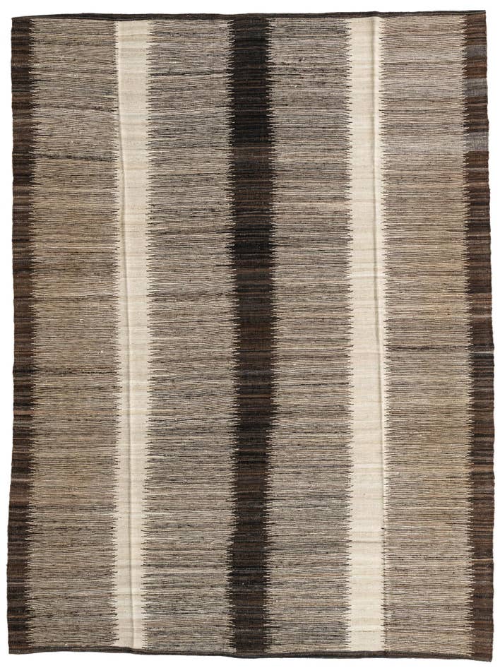 Detail image of 6' 10 x 9' 3 Hand Woven Kilim Modern Wool Rug
