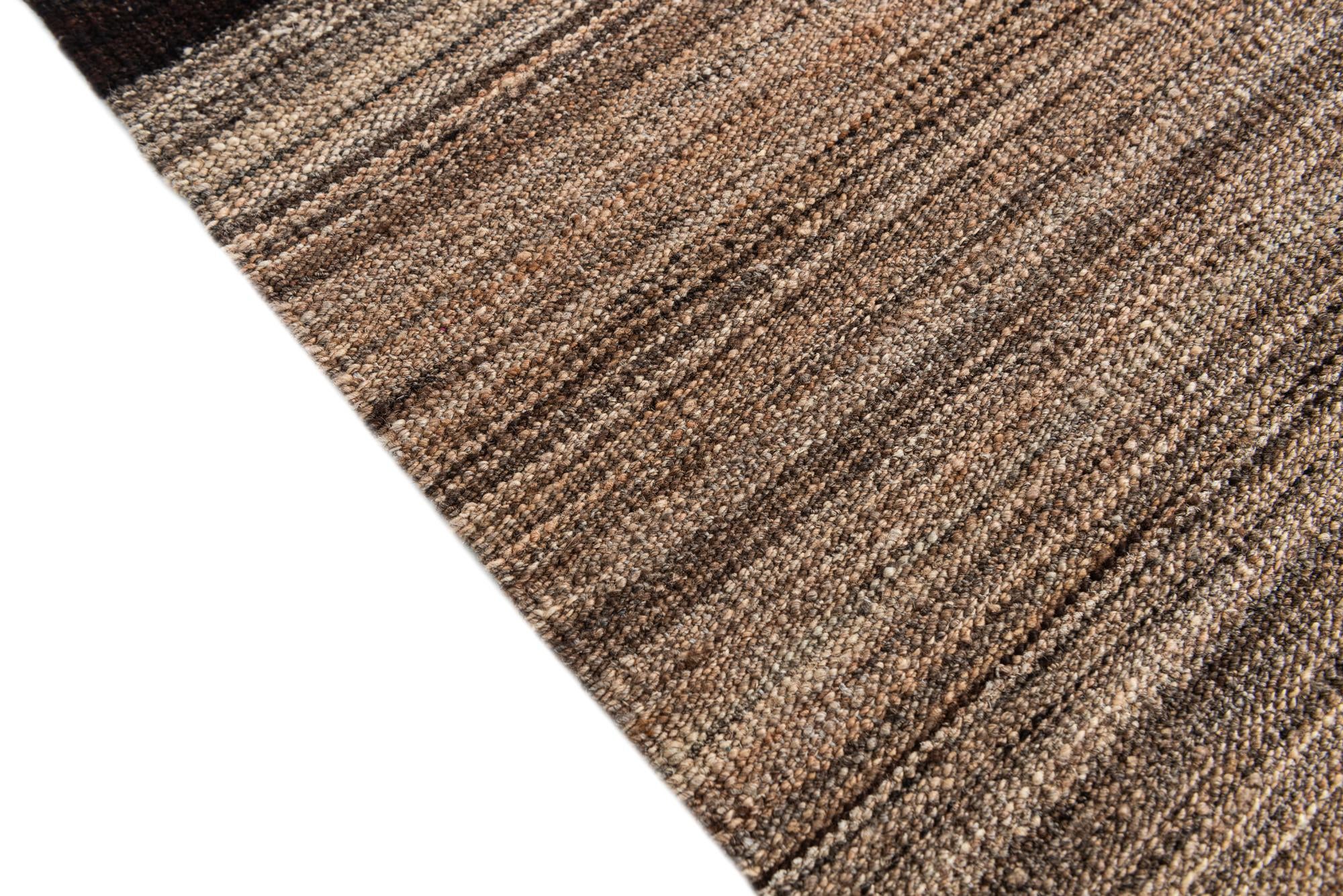 4' 5 x 5' 10 Hand Woven Kilim Modern Wool Rug
