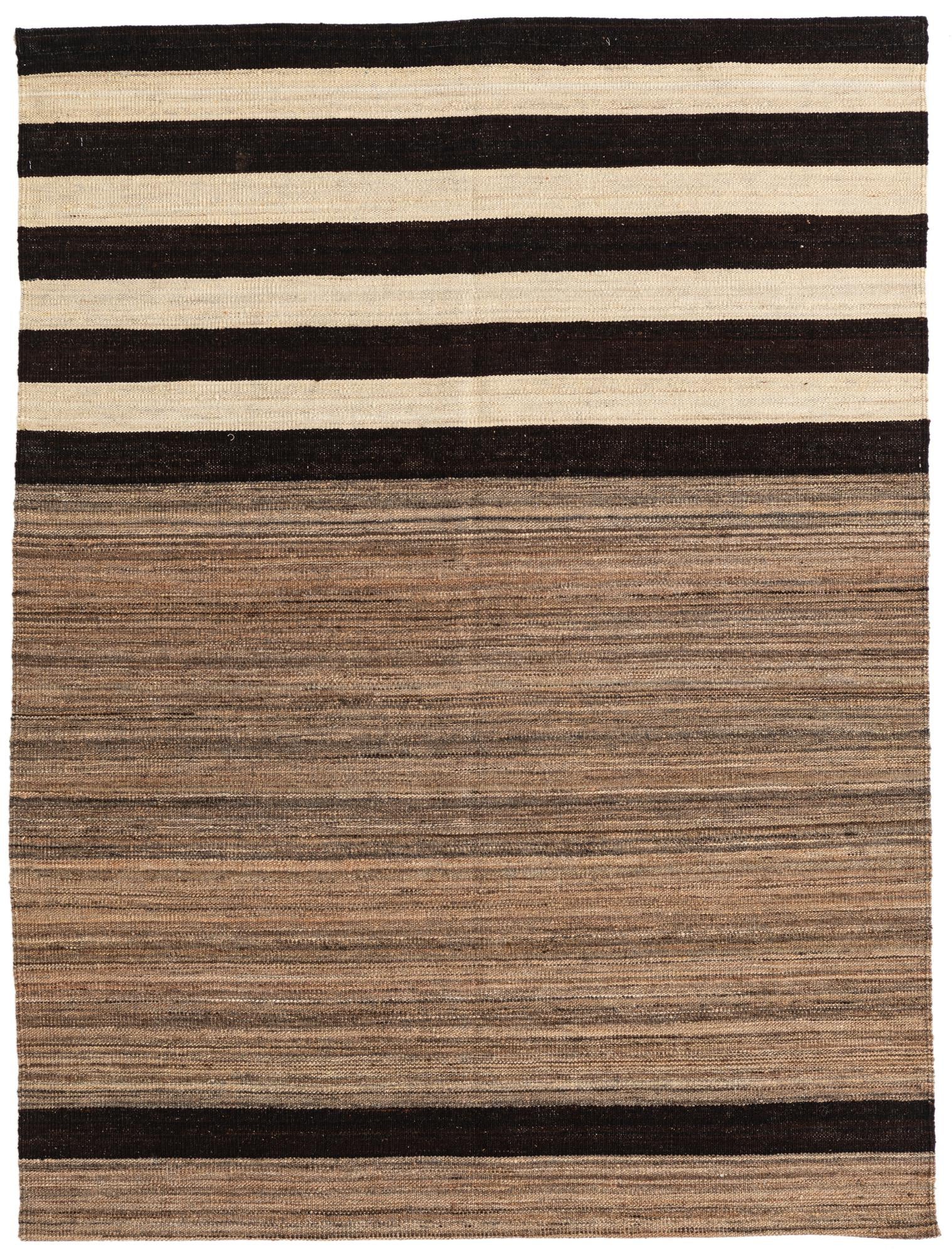 4' 5 x 5' 10 Hand Woven Kilim Modern Wool Rug