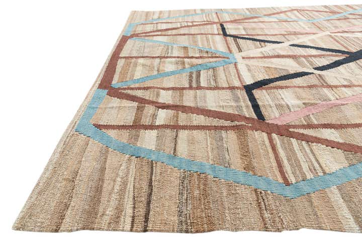 6' x 7' 8 Hand Woven Kilim Modern Wool Rug