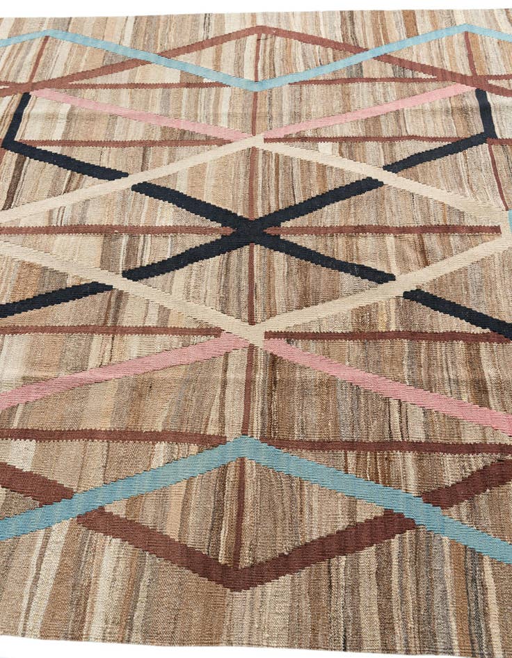 Detail image of 6' x 7' 8  Hand Woven Kilim Modern Wool Rug