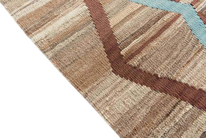 6' x 7' 8 Hand Woven Kilim Modern Wool Rug