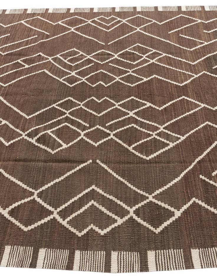 Detail image of 6' 3 x 7' 9  Hand Woven Kilim Modern Wool Rug