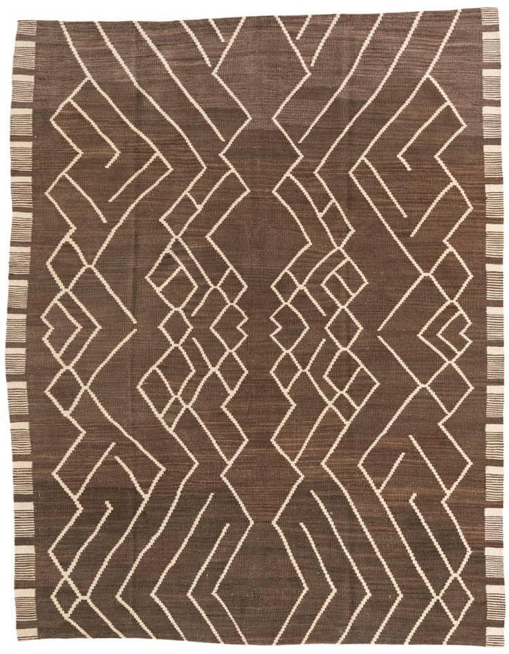 Detail image of 6' 3 x 7' 9 Hand Woven Kilim Modern Wool Rug