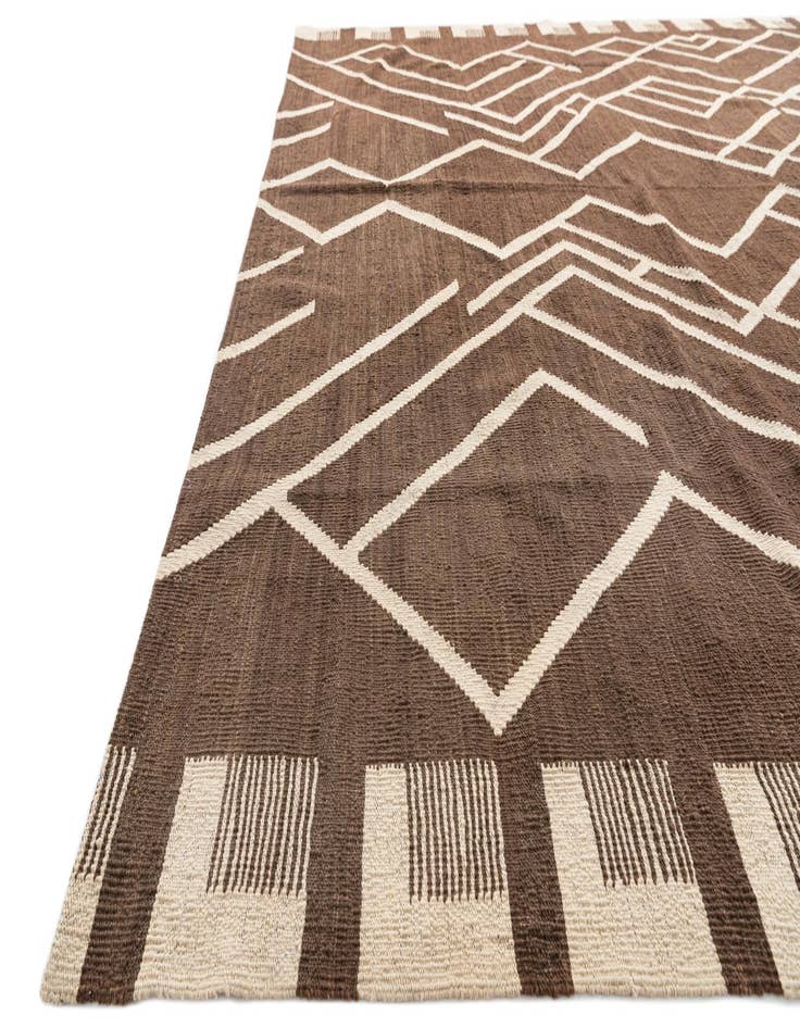 Detail image of 8' 8 x 11' 7  Hand Woven Kilim Modern Wool Rug