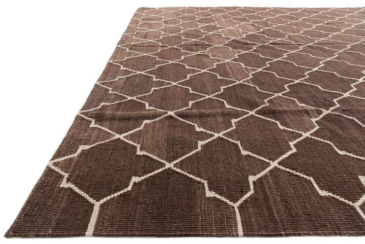 9' x 11' 2 Hand Woven Kilim Modern Wool Rug