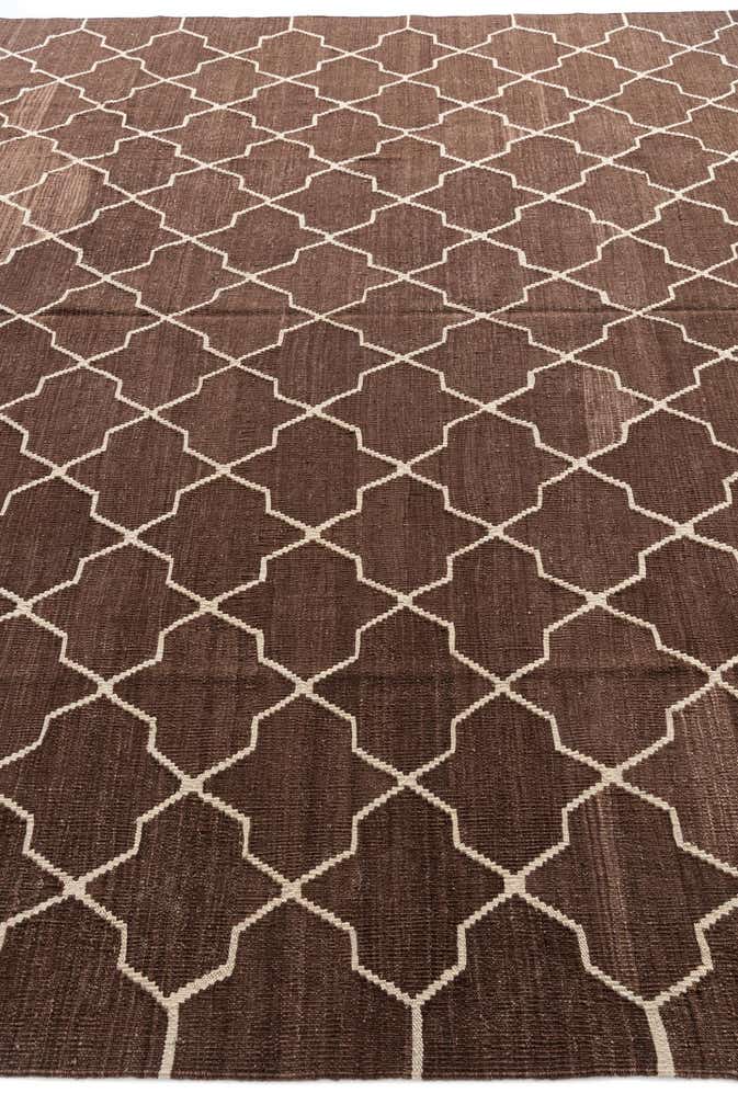 9' x 11' 2 Hand Woven Kilim Modern Wool Rug