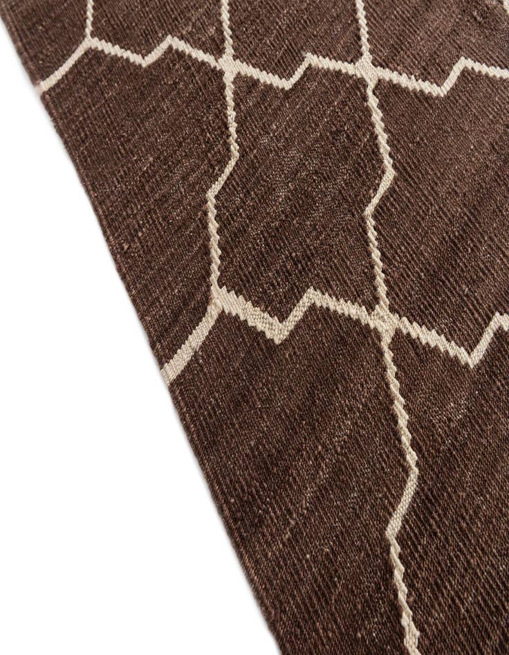 Detail image of 9' x 11' 2 Hand Woven Kilim Modern Wool Rug