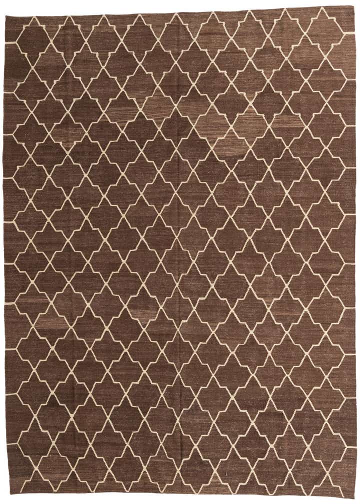 9' x 11' 2 Hand Woven Kilim Modern Wool Rug