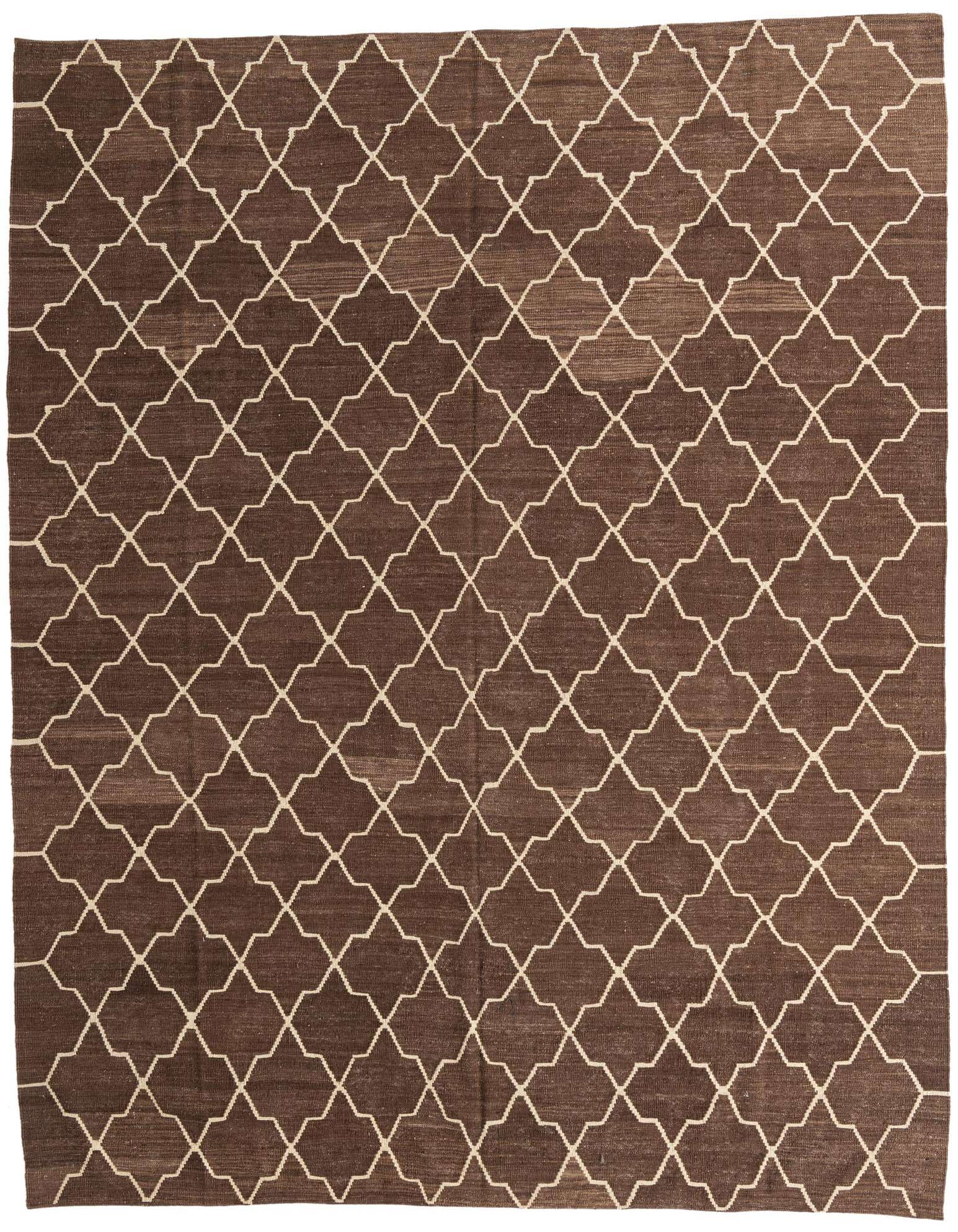 9' x 11' 2 Hand Woven Kilim Modern Wool Rug