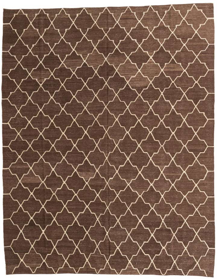 9' x 11' 2 Hand Woven Kilim Modern Wool Rug