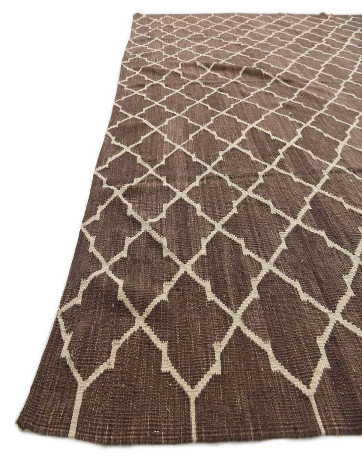 Detail image of 10' 7 x 12' 8  Hand Woven Kilim Modern Wool Rug