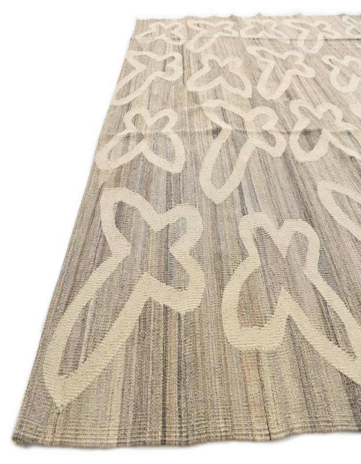Detail image of 6' 6 x 9' 5  Hand Woven Kilim Modern Wool Rug