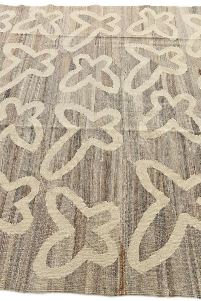 6' 6 x 9' 5 Hand Woven Kilim Modern Wool Rug